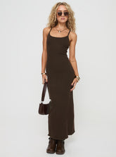 Kattan Maxi Dress Chocolate Petite